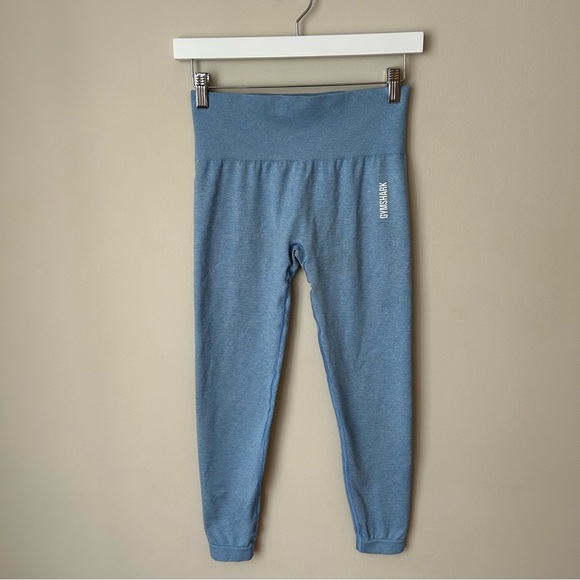 Gymshark Light Blue Seamless High Rise Athletic Leggings Women’s Size Medium - Picture 1 of 5